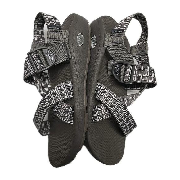 Chaco Mega Z Cloud Mens 13 Sandals Fitz Gray Wide Strap Rugged Buckle Luvseat main image 3